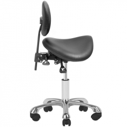 Arbetsstol / sadelstol GIOVANNI 1025 svart med ryggstöd