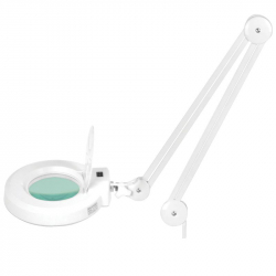 Förstoringslampa / bordslampa S5 LED med stativ vit