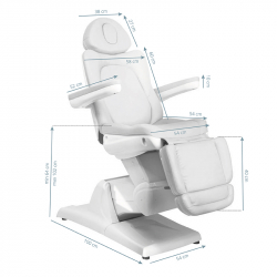 Elektrisk behandlingsbänk AZZURRO 870 3-motor vit