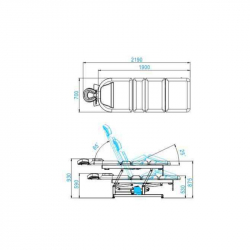 Elektrisk behandlingssäng / massagebänk AZZURRO 693A 1-motor vit