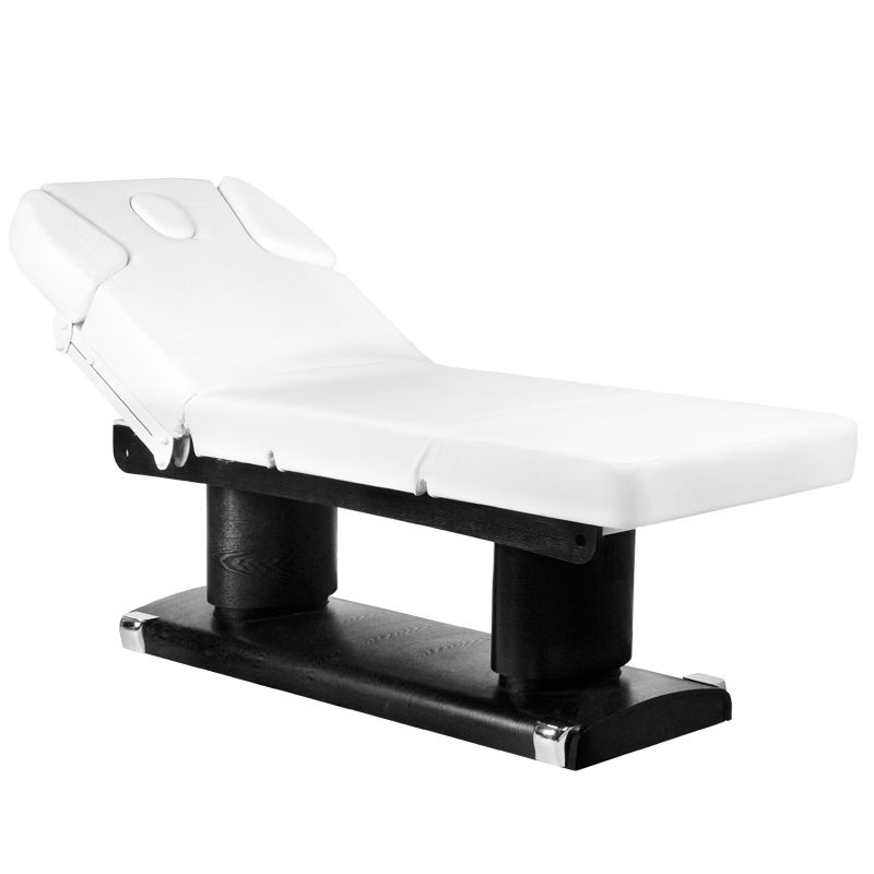 Elektrisk behandlingsbänk / massagesäng AZZURRO 838 4-motor vit / svart