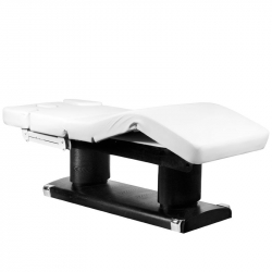 Elektrisk behandlingsbänk / massagesäng AZZURRO 838 4-motor vit / svart