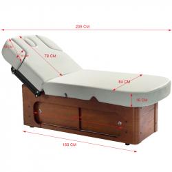Elektrisk  massagebänk / behandlingssäng AZZURRO SPA WOOD 361A 4-motor