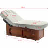 Elektrisk  massagebänk / behandlingssäng AZZURRO SPA WOOD 361A 4-motor