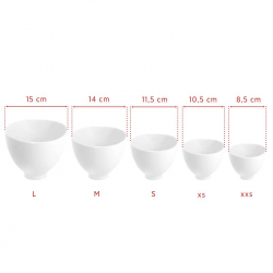 Silikonskål vit XS diameter 10,5 cm