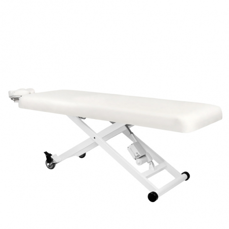Behandlingsbänk / massagebänk AZZURRO 336 vit, 1-motor