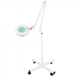 Förstoringslampa / arbetslampa S4 LED med stativ / hjul och reglerbar ljus