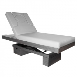 Elektrisk behandlingssäng / massagebänk SPA AZZURRO 815B vit, 2-motor, grå, belysning, uppvärmning