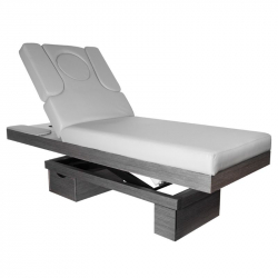 Elektrisk massagebänk / behandlingssäng SPA AZZURRO 815B vit, 2-motor, grå, belysning, uppvärmning