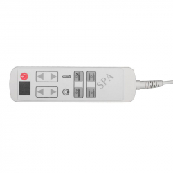 Elektrisk massagebänk / behandlingssäng SPA AZZURRO 815B vit, 2-motor, grå, belysning, uppvärmning