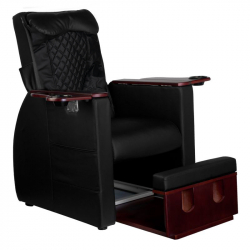 Pedikyrstol / fotvårdsstol AZZURRO 101 svart med benstöd och massage