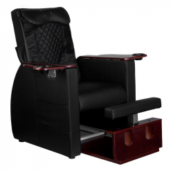 Pedikyrstol / fotvårdsstol AZZURRO 101 svart med benstöd och massage
