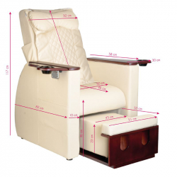 Elektrisk pedikyrstol AZZURRO 101 med benstöd och massage beige