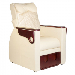 Elektrisk pedikyrstol / fotvårdsstol AZZURRO 101 beige med benstöd och massage