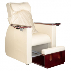 Elektrisk pedikyrstol / fotvårdsstol AZZURRO 101 beige med benstöd och massage