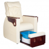 Elektrisk pedikyrstol / fotvårdsstol AZZURRO 101 beige med benstöd och massage