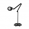 Förstoringslampa / arbetslampa ELEGANTE 6025 LED svart med stativ / hjul