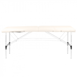 Bärbar massagebänk / behandlingssäng ALUMINIUM COMFORT beige + väska