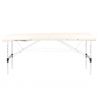 Bärbar massagebänk / behandlingssäng ALUMINIUM COMFORT beige + väska