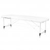 Bärbar massagebänk / behandlingsbänk ALUMINIUM COMFORT vit + väska