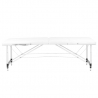 Bärbar massagebänk / behandlingsbänk ALUMINIUM COMFORT vit + väska