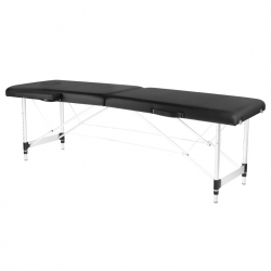 Bärbar massagebänk / behandlingsbänk ALUMINIUM COMFORT svart + väska