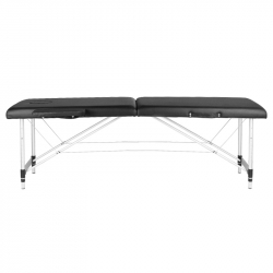 Bärbar massagebänk / behandlingsbänk ALUMINIUM COMFORT svart + väska