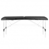 Bärbar massagebänk / behandlingsbänk ALUMINIUM COMFORT svart + väska