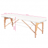 Bärbar massagebänk / behandlingsbänk WOOD COMFORT vit + väska