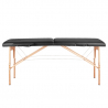 Bärbar massagebänk / behandlingsbänk WOOD COMFORT svart + väska