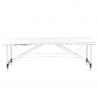 Bärbar massagebänk / behandlingsbänk ALUMINIUM COMFORT vit med lutning + väska