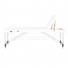 Bärbar massagebänk / behandlingsbänk ALUMINIUM COMFORT vit med lutning + väska