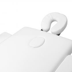 Bärbar massagebänk / behandlingsbänk ALUMINIUM COMFORT vit med lutning + väska