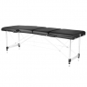 Bärbar massagebänk / behandlingsbänk ALUMINIUM COMFORT svart med lutning + väska