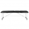 Bärbar massagebänk / behandlingsbänk ALUMINIUM COMFORT svart med lutning + väska