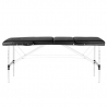 Bärbar massagebänk / behandlingsbänk ALUMINIUM COMFORT svart med lutning + väska
