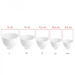 Silikonskål vit L diameter 15 cm
