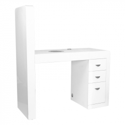 Manikyrbord / nagelbord 310 vit med utsug vänster