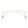 Bärbar massagebänk / behandlingssäng ALUMINIUM COMFORT beige med lutning + väska