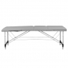Bärbar massagebänk / behandlingssäng ALUMINIUM COMFORT grå med lutning + väska