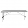 Bärbar massagebänk / behandlingssäng ALUMINIUM COMFORT grå med lutning + väska