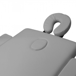 Bärbar massagebänk / behandlingssäng ALUMINIUM COMFORT grå med lutning + väska