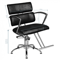 Frisörstol HAIR SYSTEM SM362-1 svart