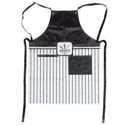 Förkläde barberare / frisör BB-08 svart / vit