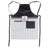 Förkläde barberare / frisör BB-08 svart / vit