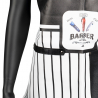 Förkläde barberare / frisör BB-08 svart / vit