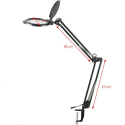Förstoringslampa / arbetslampa / lupplampa svart LED MOONLIGHT 8012/5