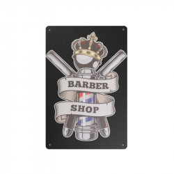 Plåtskylt B015 för barbershop, frisörsalong