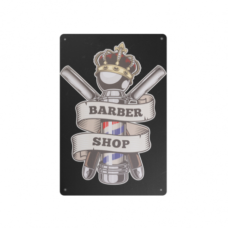 Plåtskylt B015 för barbershop, frisörsalong