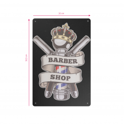 Plåtskylt B015 för barbershop, frisörsalong